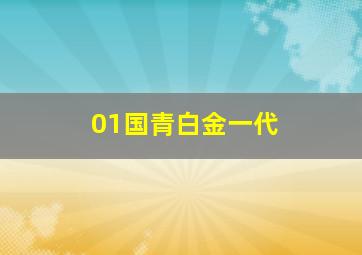 01国青白金一代