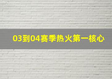 03到04赛季热火第一核心