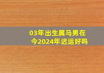 03年出生属马男在今2024年迟运好吗