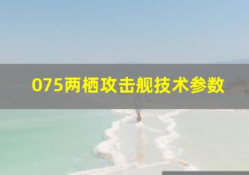 075两栖攻击舰技术参数