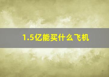 1.5亿能买什么飞机