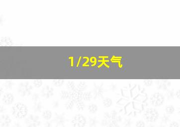 1/29天气