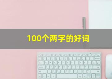 100个两字的好词