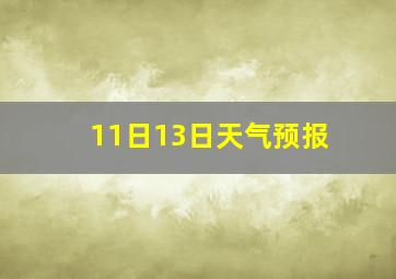 11日13日天气预报