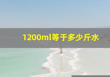 1200ml等于多少斤水