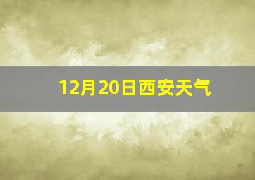 12月20日西安天气