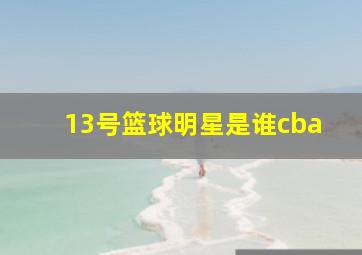 13号篮球明星是谁cba