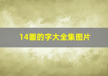 14画的字大全集图片