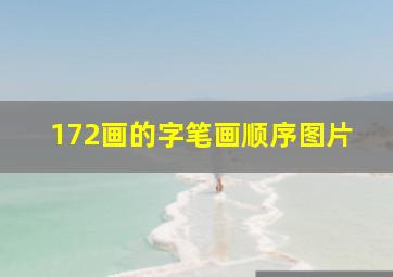 172画的字笔画顺序图片