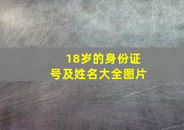 18岁的身份证号及姓名大全图片