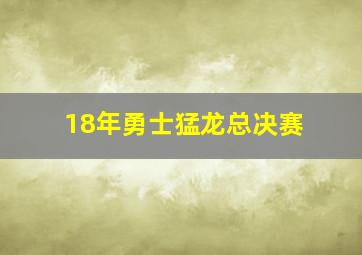 18年勇士猛龙总决赛