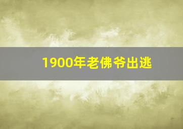 1900年老佛爷出逃