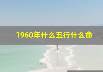 1960年什么五行什么命