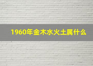 1960年金木水火土属什么