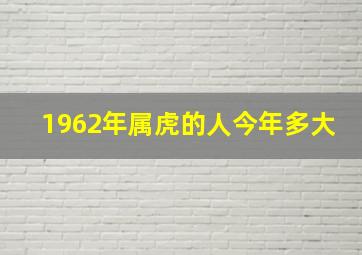 1962年属虎的人今年多大