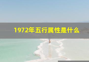 1972年五行属性是什么