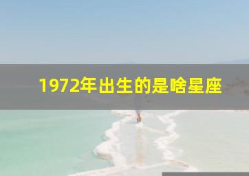 1972年出生的是啥星座