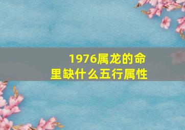 1976属龙的命里缺什么五行属性