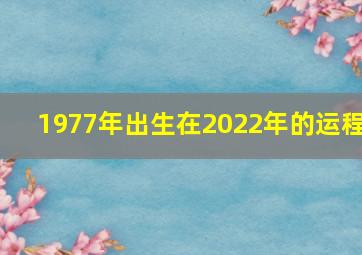 1977年出生在2022年的运程