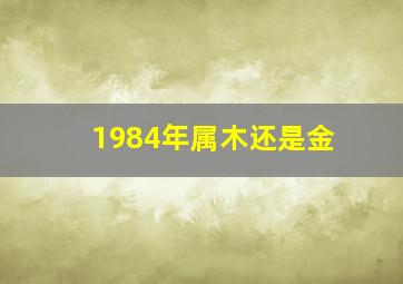 1984年属木还是金