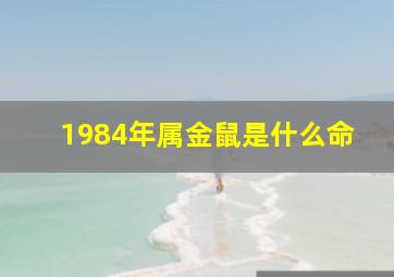 1984年属金鼠是什么命