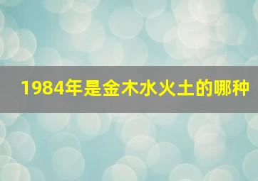 1984年是金木水火土的哪种