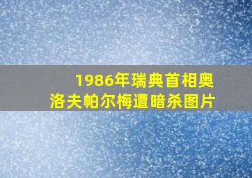 1986年瑞典首相奥洛夫帕尔梅遭暗杀图片