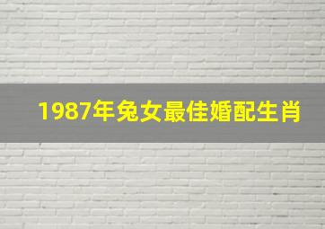 1987年兔女最佳婚配生肖