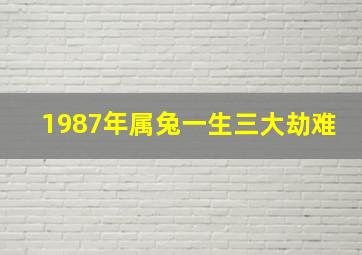 1987年属兔一生三大劫难