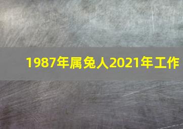 1987年属兔人2021年工作