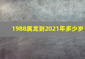 1988属龙到2021年多少岁