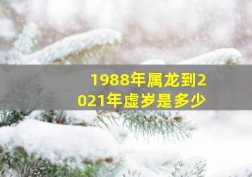 1988年属龙到2021年虚岁是多少