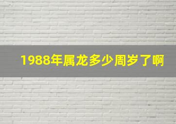 1988年属龙多少周岁了啊