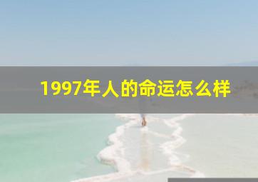 1997年人的命运怎么样