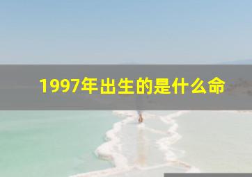 1997年出生的是什么命