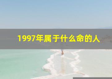 1997年属于什么命的人