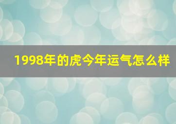 1998年的虎今年运气怎么样