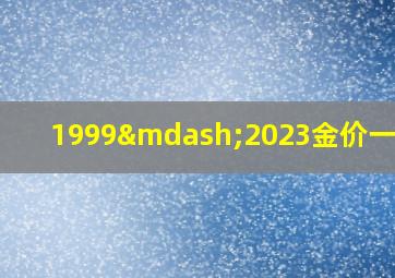 1999—2023金价一览表