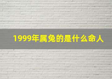 1999年属兔的是什么命人