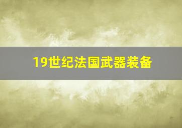 19世纪法国武器装备