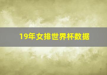 19年女排世界杯数据