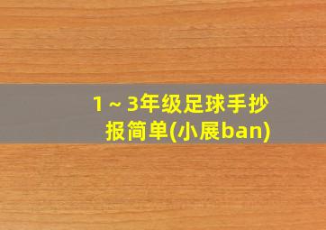 1～3年级足球手抄报简单(小展ban)