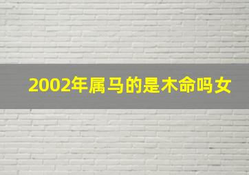 2002年属马的是木命吗女