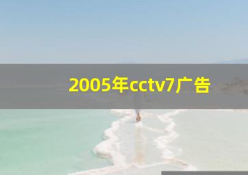 2005年cctv7广告