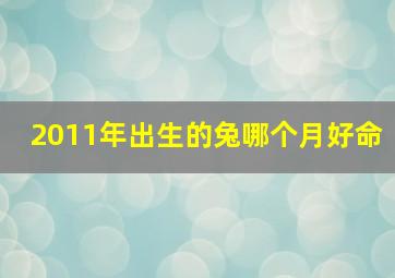 2011年出生的兔哪个月好命