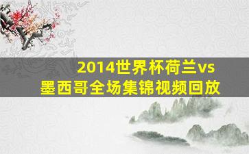 2014世界杯荷兰vs墨西哥全场集锦视频回放