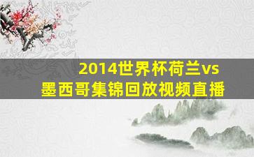 2014世界杯荷兰vs墨西哥集锦回放视频直播