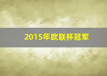 2015年欧联杯冠军