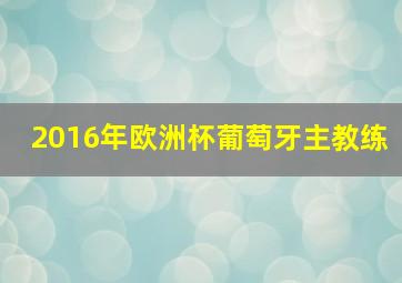 2016年欧洲杯葡萄牙主教练