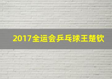 2017全运会乒乓球王楚钦